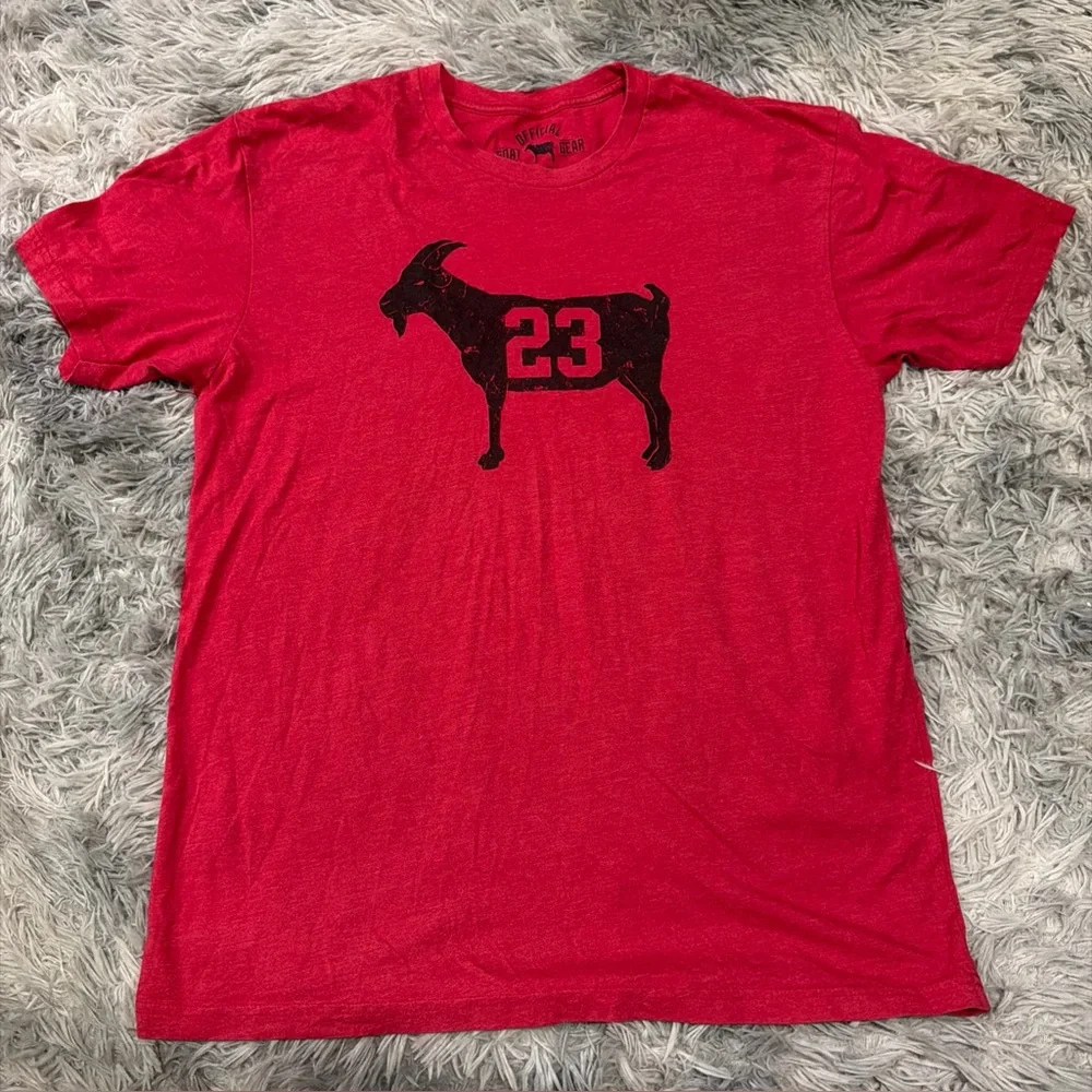 Official Goat Gear  Goat 23 T-Shirt Large Red Heather Michael Jordan
